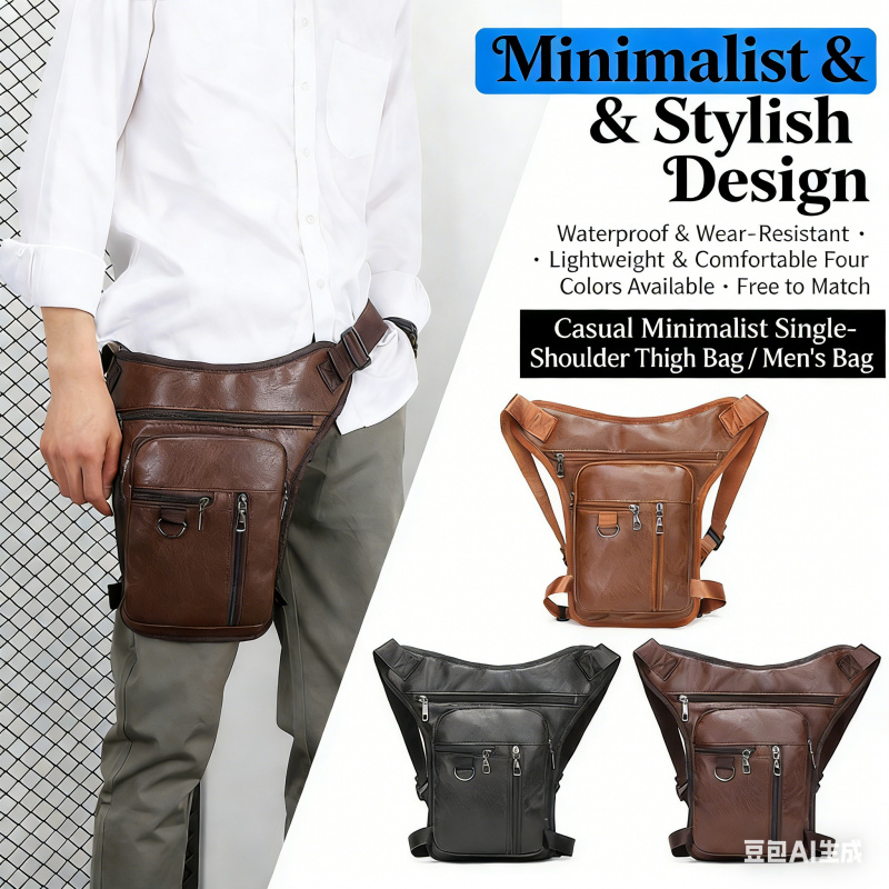 Travel Accessories Hip Belt - حقيبة ساق من الجلد الصناعي، حقيبة
