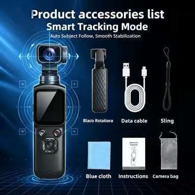 Travel Vlog Accessories - كاميرا رقمية محمولة باليد مع حامل