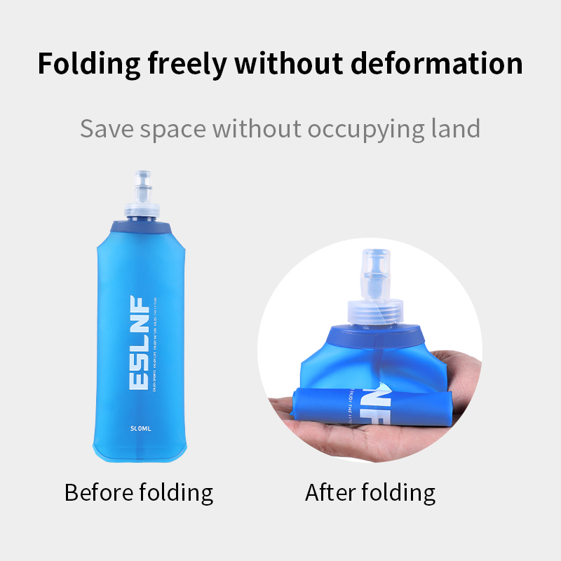 Water Bottle Collapsible - 500 مللي زجاجة مياه قابلة للطي