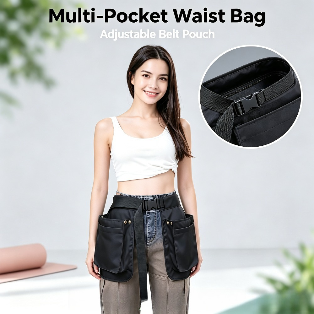Travel Accessories Hip Belt - حقيبة خصر متعددة الوظائف للاستخدام الخارجي،