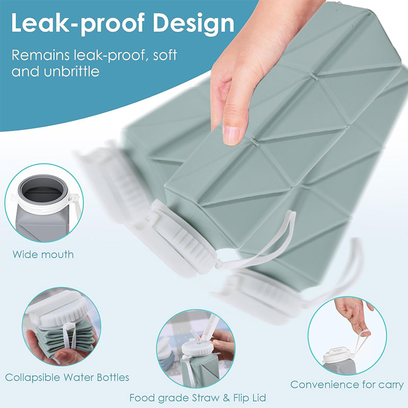 زجاجة مياه قابلة للطي بغطاء من - مراجعة Water Bottle Collapsible وسعره