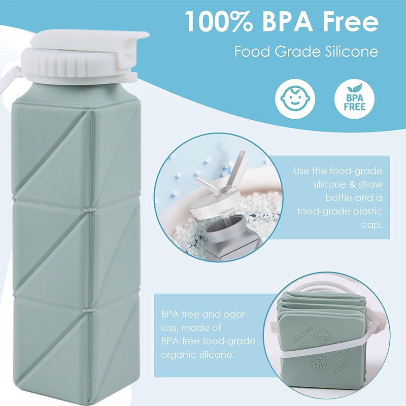 زجاجة مياه قابلة للطي بغطاء من - مراجعة Water Bottle Collapsible وسعره