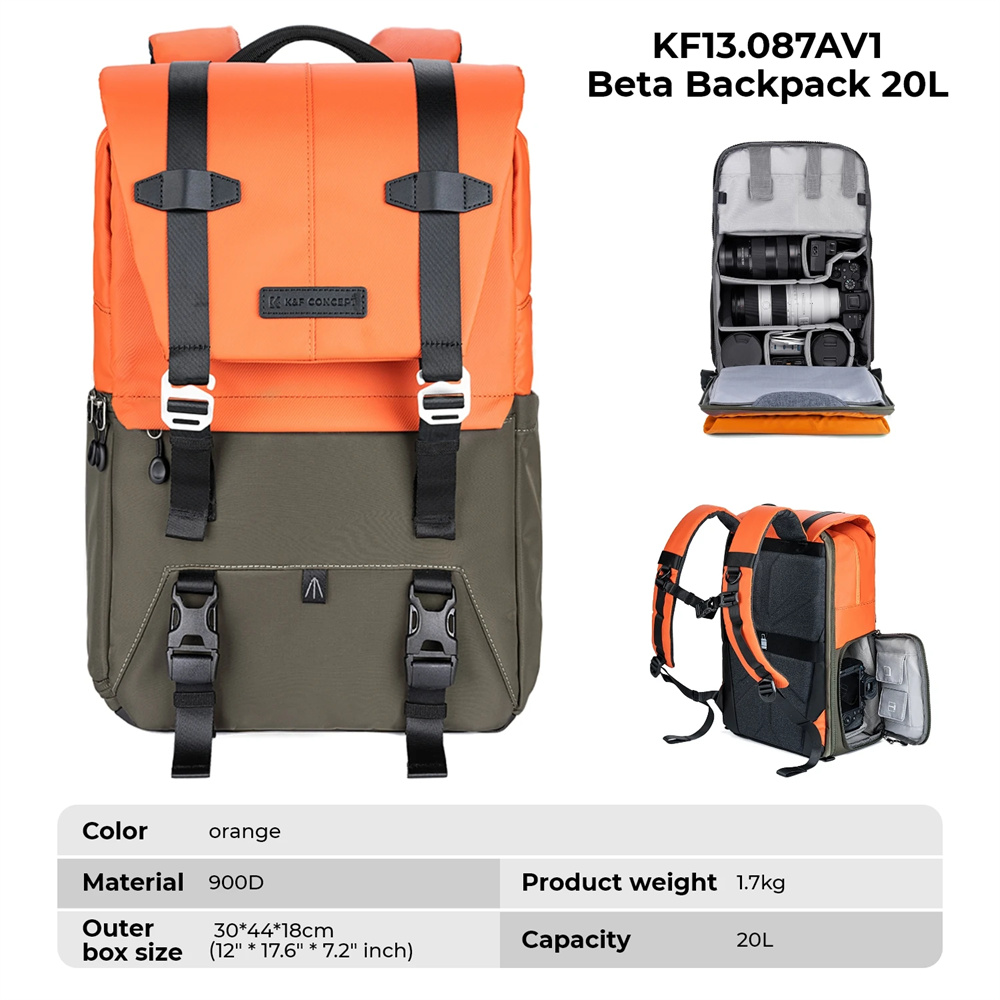 حقيبة ظهر للكاميرا من K&F CONC - مراجعة Camera Bag Travel وسعره
