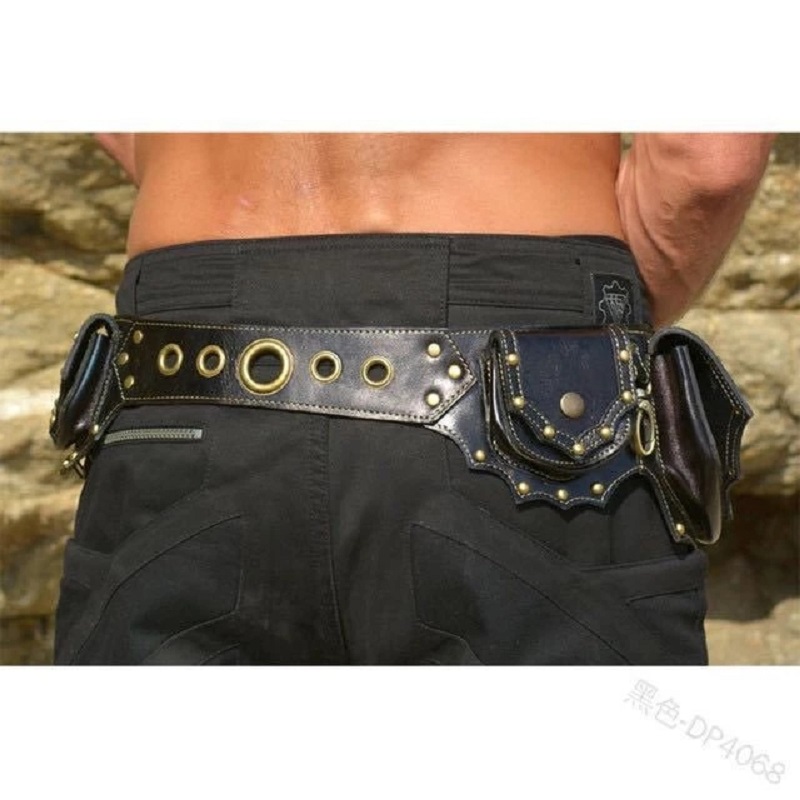 القرون الوسطى Steampunk الجلود - مراجعة Travel Accessories Hip Belt وسعره