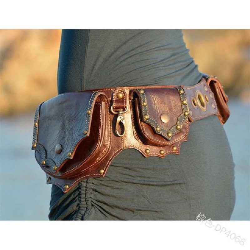 القرون الوسطى Steampunk الجلود - مراجعة Travel Accessories Hip Belt وسعره