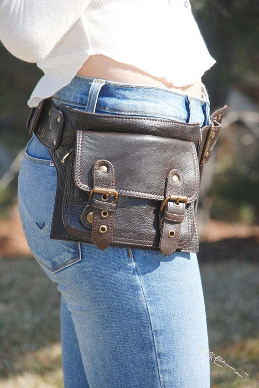 القرون الوسطى Steampunk الجلود - مراجعة Travel Accessories Hip Belt وسعره