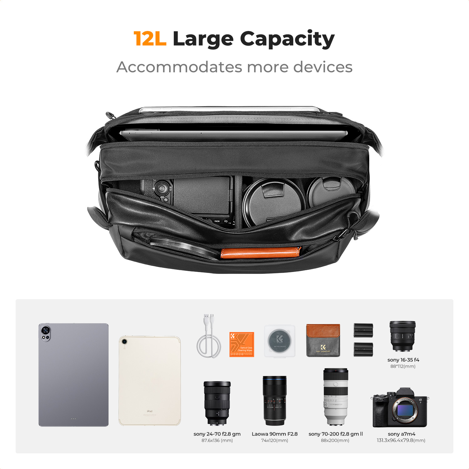 حقيبة كاميرا K&F CONCEPT 12L/1 - مراجعة Camera Bag Travel وسعره