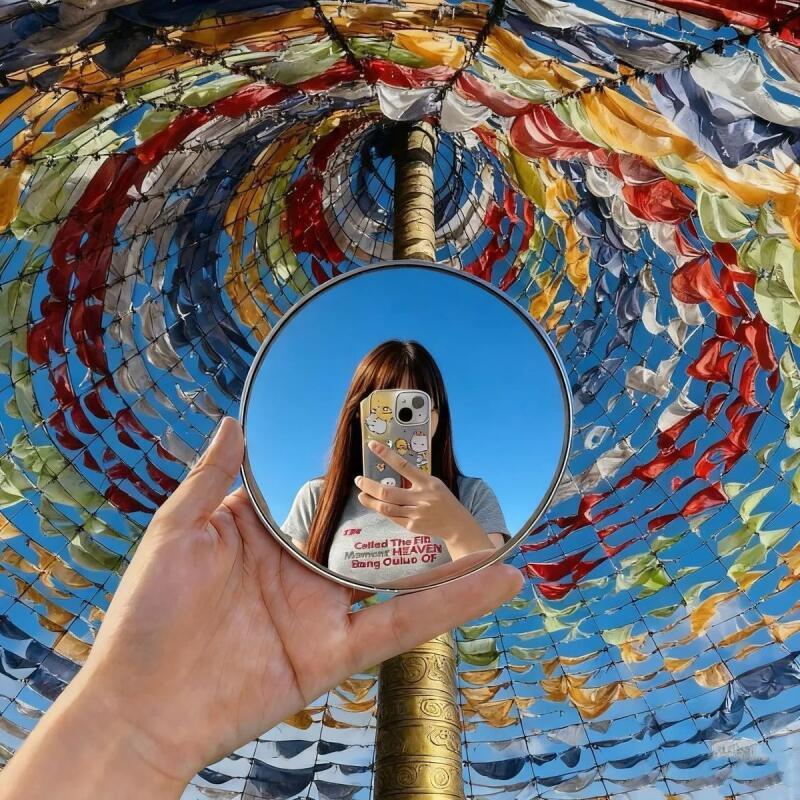 مرآة سيلفي محمولة باليد، مرآة  - مراجعة Travel Vlog Accessories وسعره