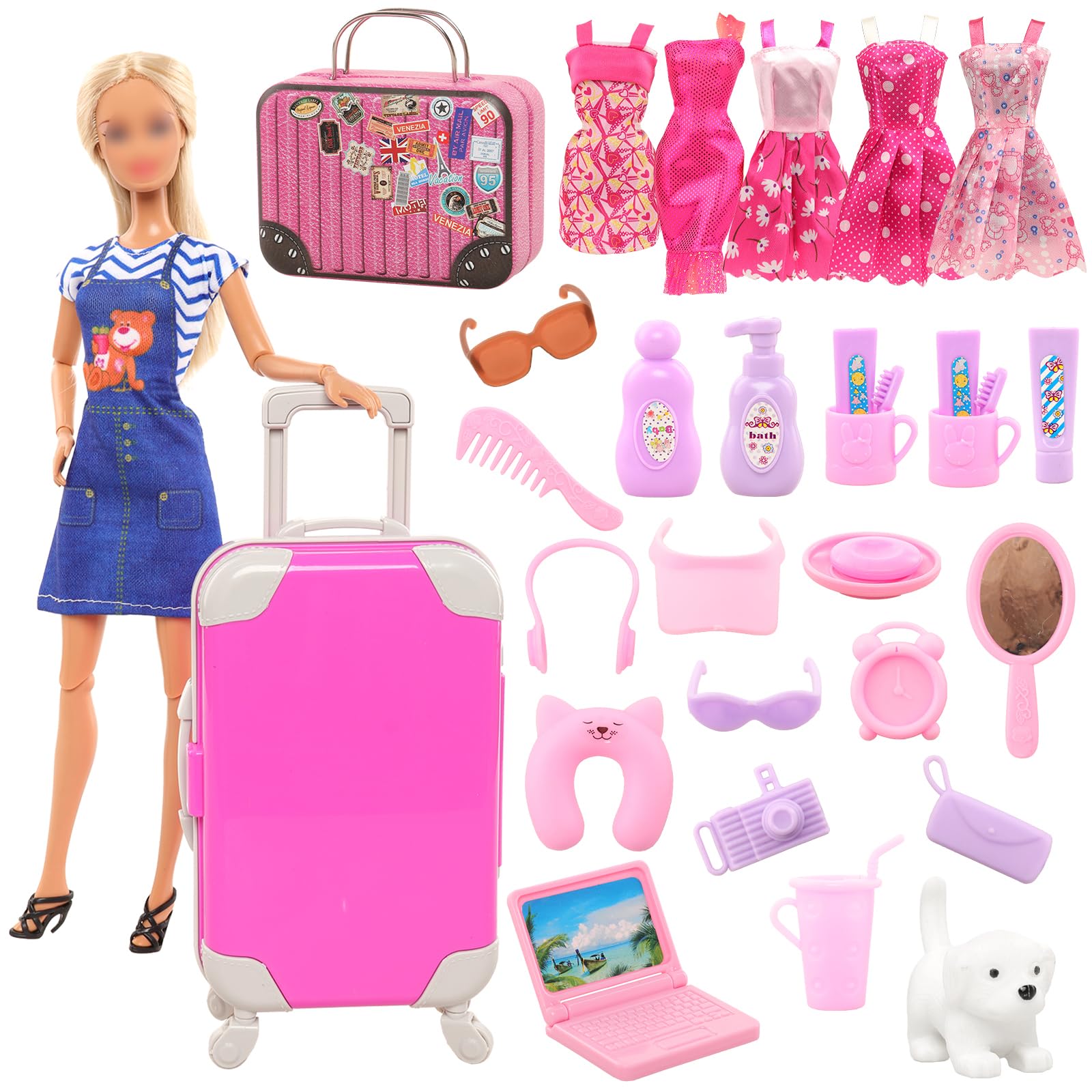 ملابس وإكسسوارات دمية باروا لل - مراجعة Travel Accessories With Kids وسعره