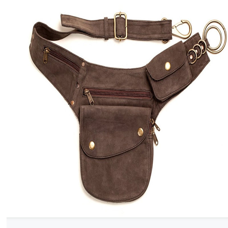 Steampunk اليدوية الجلود فائدة - مراجعة Travel Accessories Hip Belt وسعره