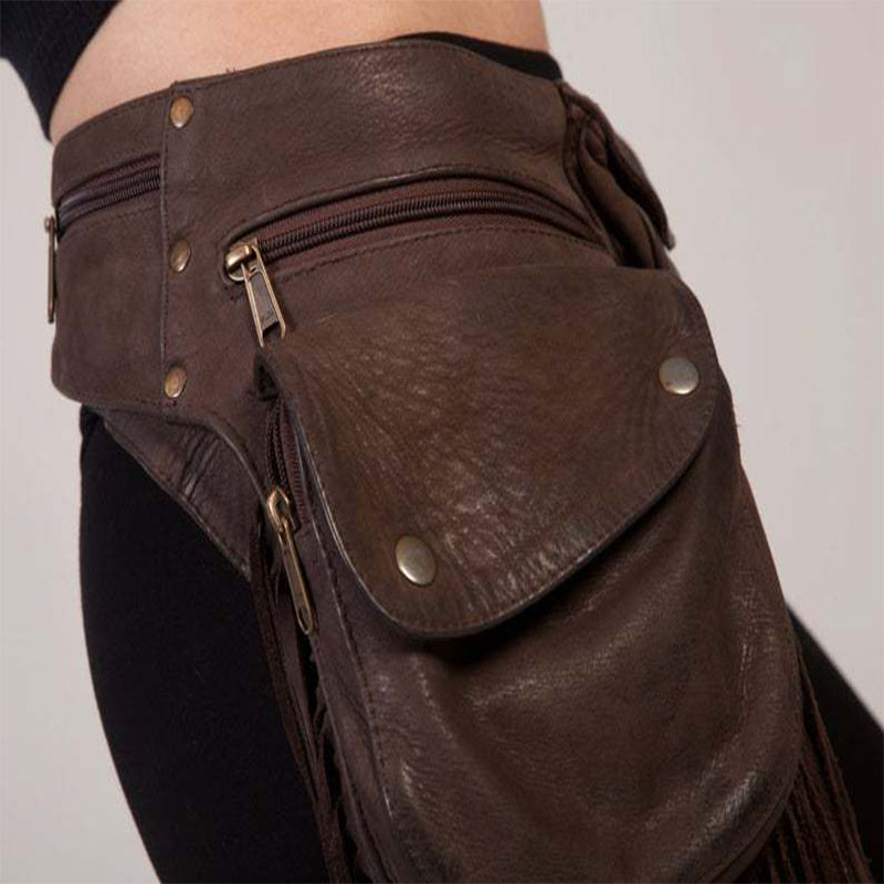 Steampunk اليدوية الجلود فائدة - مراجعة Travel Accessories Hip Belt وسعره